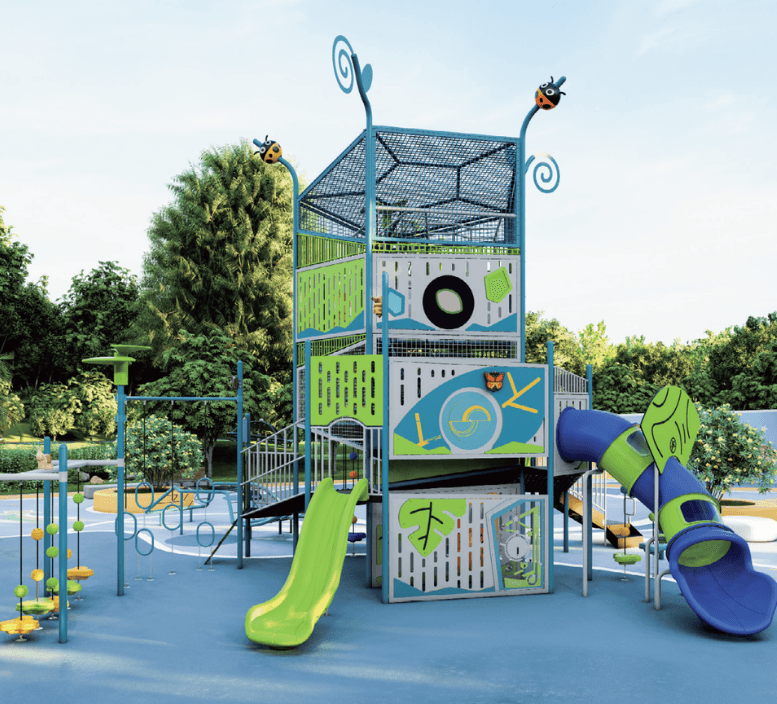 Modular playground structure installed by Westplay