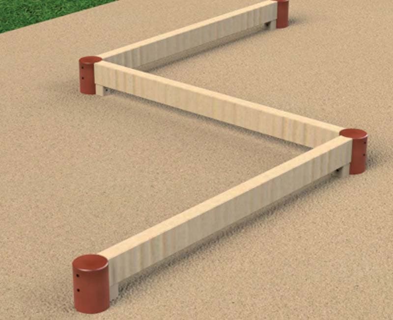 Triple square balance beam