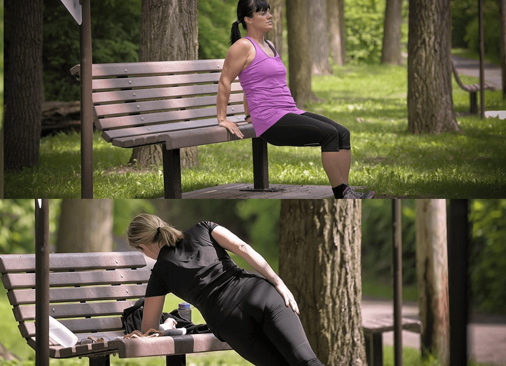 Is it possible to do a whole-body workout using a park bench?