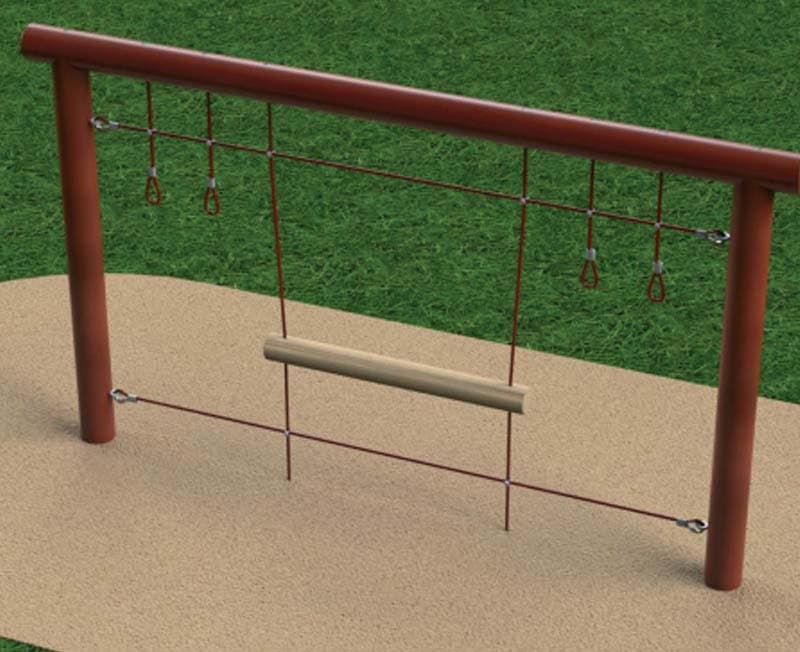 Rope crossing with center log